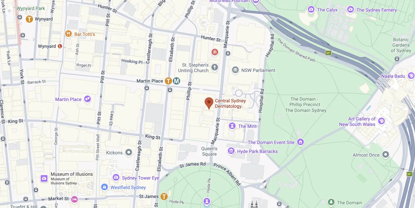 Map preview for Central Sydney Dermatology